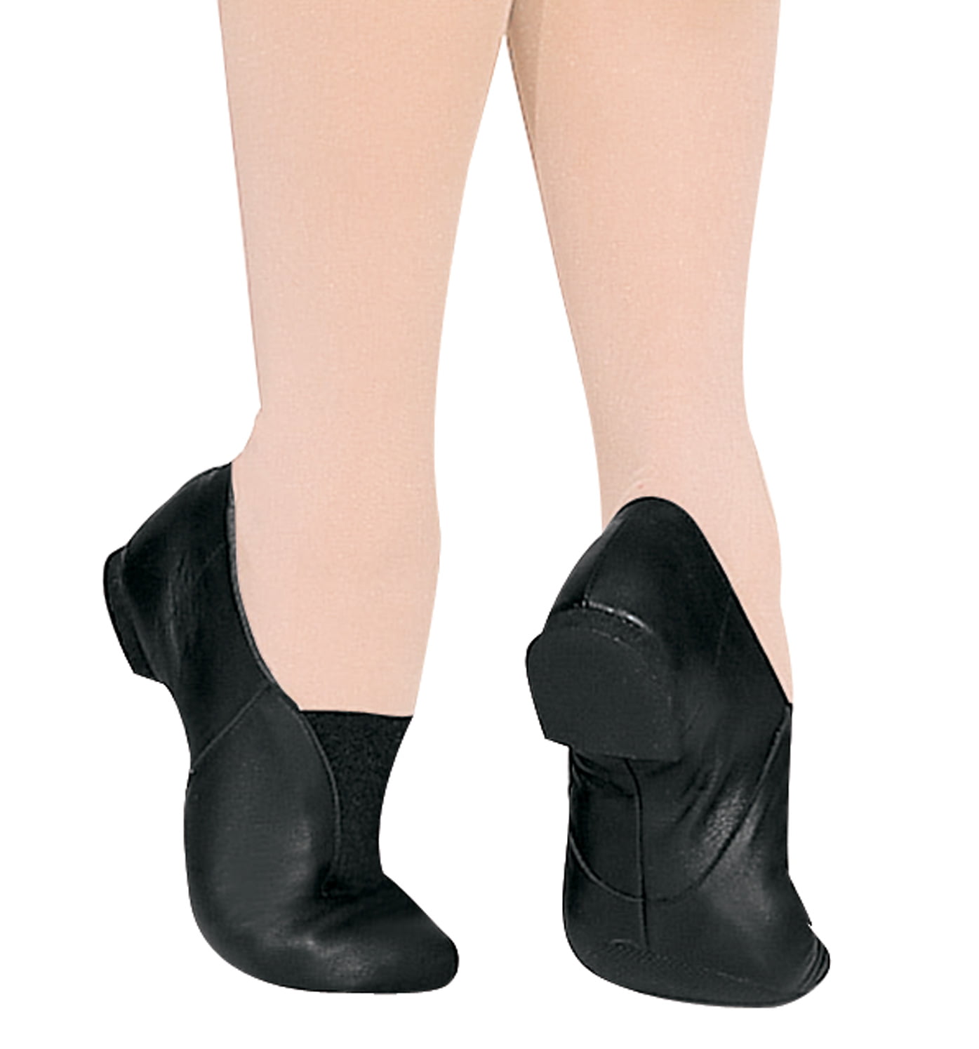 Bloch Dance Girls Super Jazz Leather and Elastic Slip On Jazz Shoe