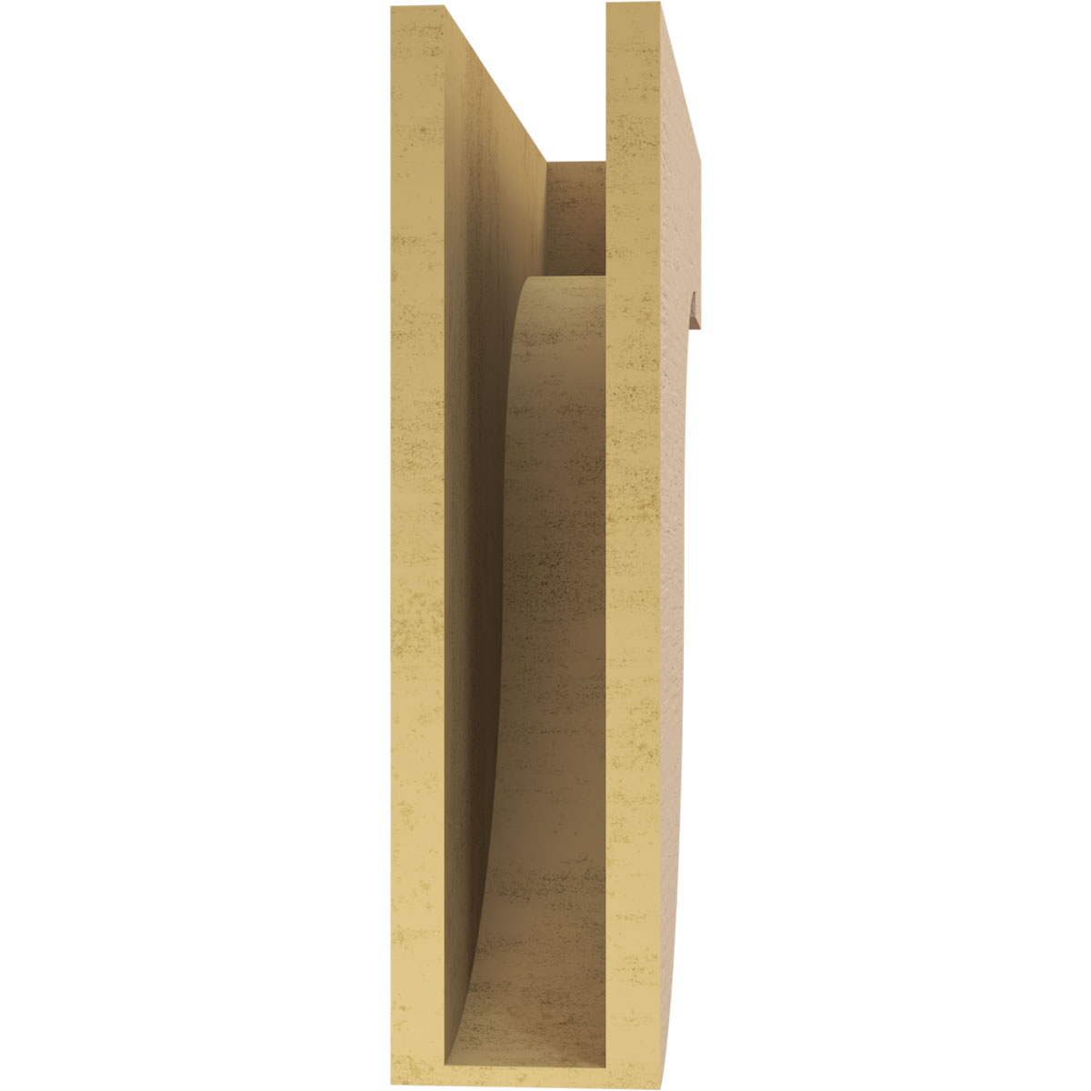 5"W x 20"D x 20"H Thin Del Monte Rough Cedar Woodgrain TimberThane Corbel, Primed Tan