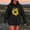Black, variant on EchfiProm Pullover Sweatshirts for Womens Black Trendy Hoodies Floral Long Sleeve Oversized Hooded with Pockets Ladies Tunic Tops