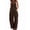 Brown, variant on Corduroy Overalls for Women Wide Leg Bib Pants Adjustable Romper Jumpsuit with Pockets Beige L