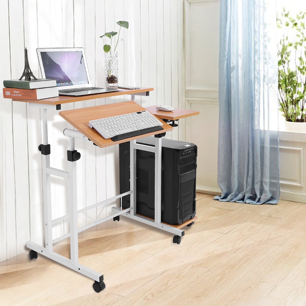 Wooden Office Desks With Adjustable Height with RGB