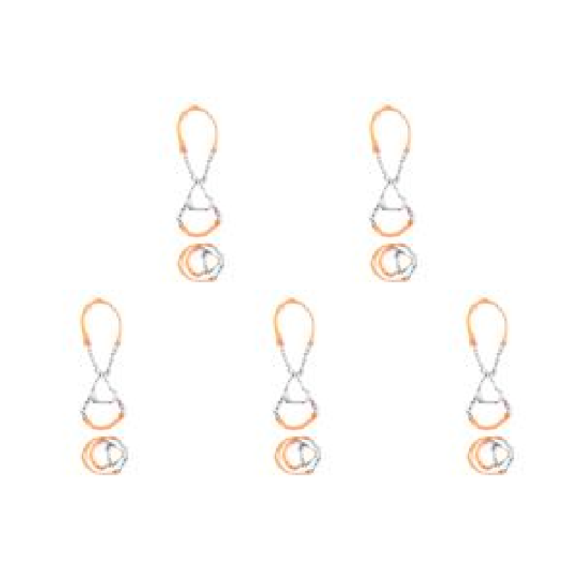 Zapatos Nieve para Hielo Con 6 Dientes Antideslizantes Unisex Garras Cadena Exteriores Picos () Naranja