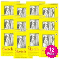 Multipack of 12 - Strathmore Sketch Spiral Paper Pad 9"X12"-100 Sheets