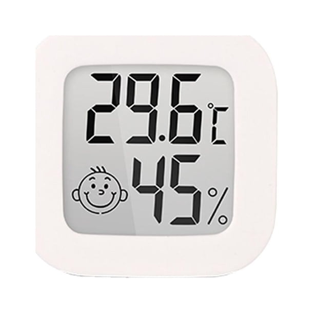 WDOplteas Mini Termómetro Digital LCD Temperatura Humedad Medidor Higrómetro (blanco)