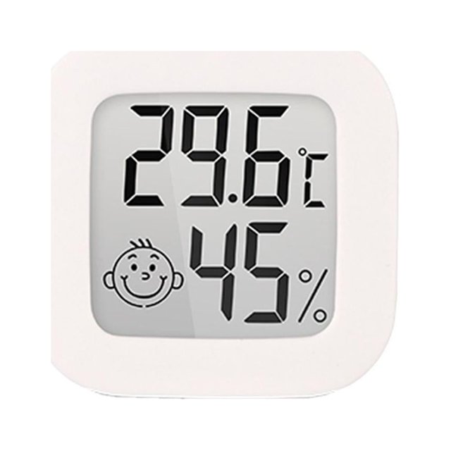 WDOplteas Mini Termómetro Digital LCD Temperatura Humedad Medidor Higrómetro (blanco)