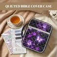 thumbnail image 3 of Pzuqiu Purple Butterfly Bible Cover Womens Large Qulited Bible Case with Handle Book Cover Carrying Case Study Supplies Accessories with Tags&Bookmark for Church Study Spiritual, 3 of 7