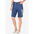 thumbnail image 3 of Woman Within Plus Size Stretch-Denim Five-Pocket Bermuda Jeans Shorts, 3 of 6