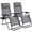Gray, variant on EDX Zero Gravity Chair Outdoor Lounge Chair,Suitable for Beach Terrace Pool Patio, Black 2-Pack