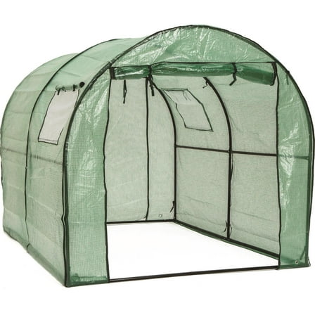 POLYTUNNEL WITH REINFORCED COVER AND WINDOWS - 9'10" LONG x 6'7" WIDE x 6'3" HIGH