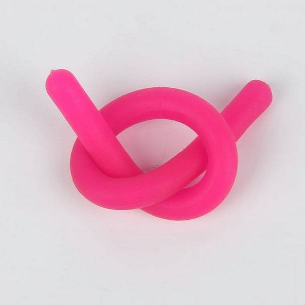 Juguete de cuerda elástica con pegamento suave TPR para descompresión sensorial visual a color, fideos, ventilación y descompresión