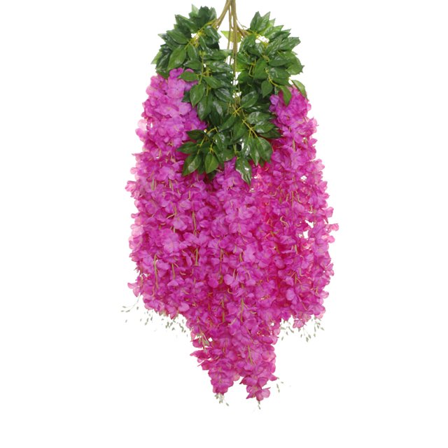 Matsuzay Guirnalda de decoración de silla colgante de flores de vid artificial de 12 piezas Jardín y Patio Rojo púrpura