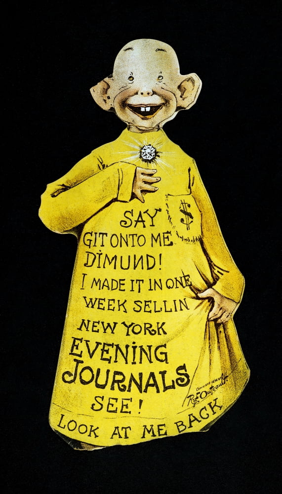 Yellow Journalism Nnewsboy Recruiting Card For The New York Evening