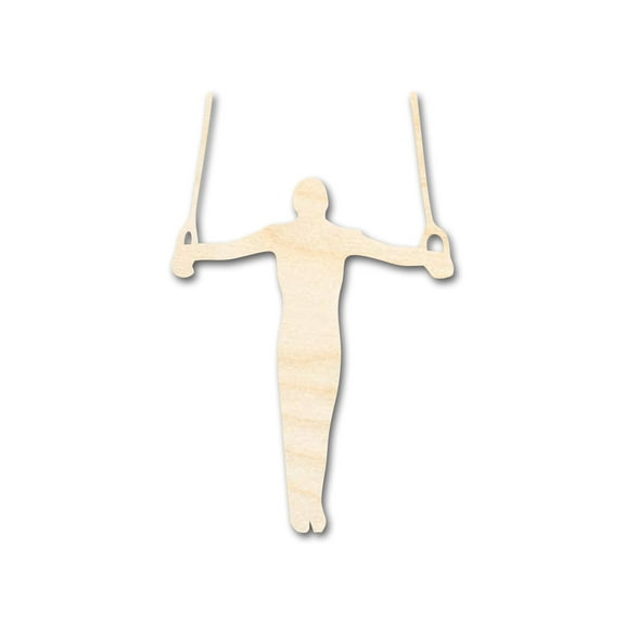 Unfinished Wood Gymnastics Iron Cross Shape 6" / 1/4"