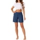 thumbnail image 2 of Pantalones cortos de pijama de modal para mujer INSPIRE CHIC, suaves y cómodos, con bolsillos, pantalones cortos elásticos de boxeador, ropa de dormir M Azul, 2 of 6