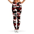 thumbnail image 2 of Red Snow Camouflage Print Leggings, Camo Sexy Yoga Leggings For Women., 2 of 5