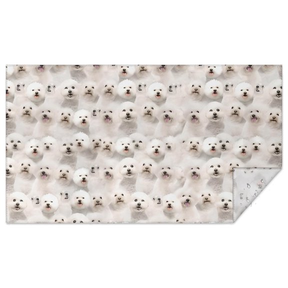 Shih Tzu Dog Rectangle Tablecloth 60"x102",Waterproof Polyester Rectangle Table Cloth, Wipeable Spillproof Polyester Tablecloth for Dining, Camping, Indoor and Outdoor