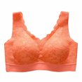 thumbnail image 2 of Lilgiuy Women's Seamless Lace Latex Sports Bra Comfortable Breathable Base Top Underwear，Orange，XXL 2022 Fall Winter, 2 of 5