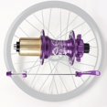 thumbnail image 3 of Cubo de 32 orificios de aluminio Ally  bicicleta de montaña 7-11 cubo de freno de disco de velocidad Morado trasero Zulema bujes de bicicleta de montaña, 3 of 8