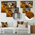 thumbnail image 4 of Designart "Cow landscapes Of Gold" Animals Metal Wall Art Prints, 4 of 5