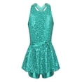 thumbnail image 2 of Alvivi Girls Jazz Modern Tap Dancewear Sleeveless Sequined Ballet Dance Leotard Dress 6-16, 2 of 6
