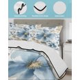 thumbnail image 4 of Blue Flower Twin XL Size Down Alternative Comforter, Lightweight Comforter Quilt Bedding Set with Pillow Shams Sage Green Leaves Boho Spring Watercolor All Seasons Bed Comforter Duvet Insert 68"x98", 4 of 7