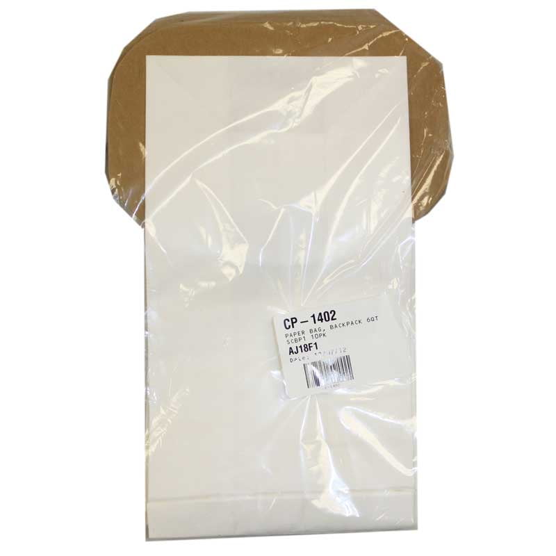 10-Pack Carpet Pro 06.415 Paper Vacuum Bags for Backpack Vacuum