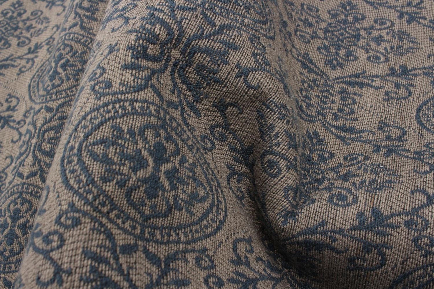 ECARPETGALLERY 4'9" x 6'9" Contemporary Collage Handmade Area Rug for Living Room, Dining Room and Bedroom in Blue