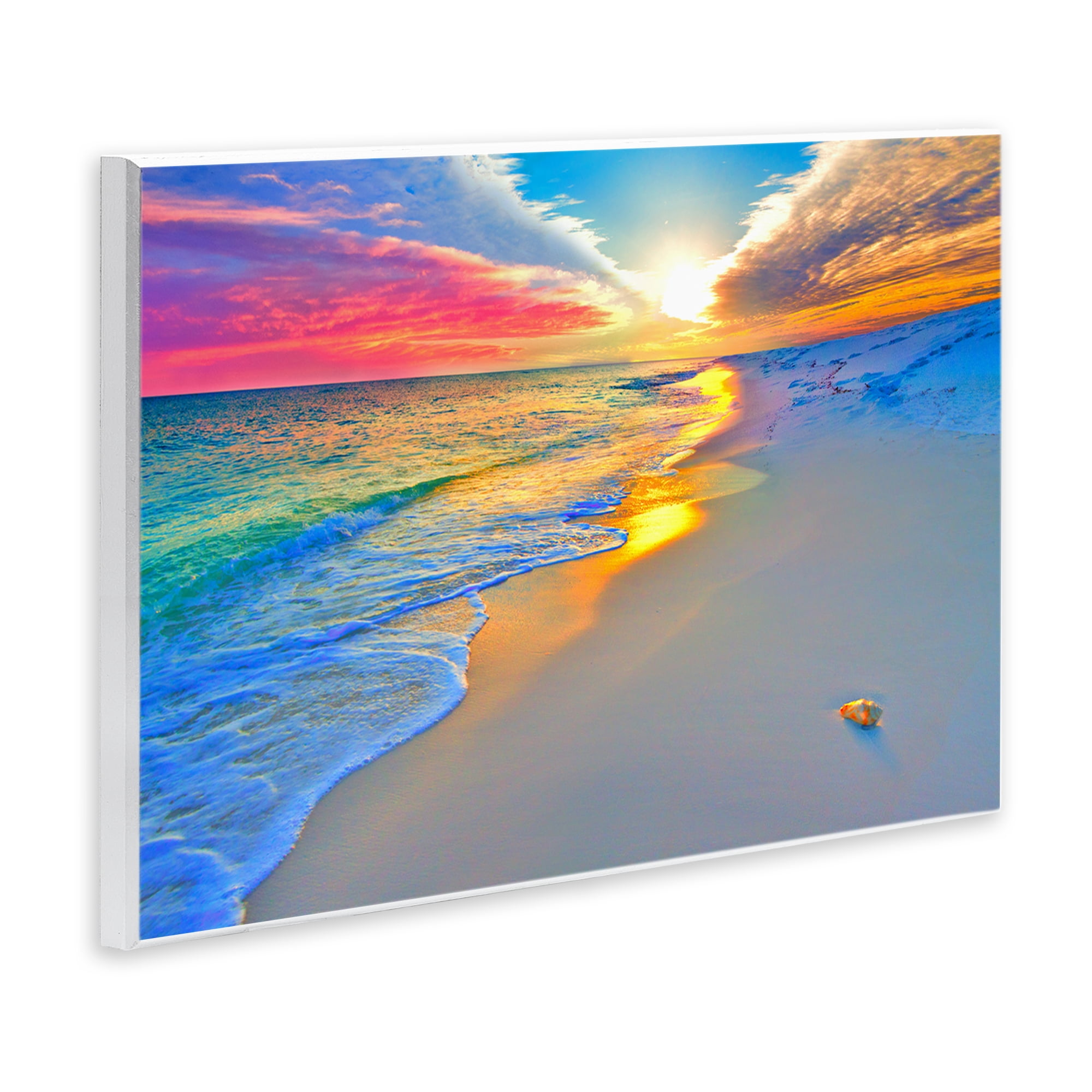 Stupell Industries Prismatic Rainbow Sunset Beach Wall Plaque Art, design by Eszra Tanner
