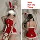 thumbnail image 4 of Conjunto de lencería navideña para mujer, gorro de Papá Noel, pijama sexy, falda, tanga, tocado, camisón de Año Nuevo, regalos, 4 of 5