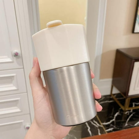 

300ml Stainless Steel Vacuum Insulated Tumbler - Coffee Travel Mug Spill Proof With Lid - Vacuum Cup For Keep Hot/Ice Coffee Tea And Beer