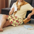 thumbnail image 5 of Gaeub Apple Print Men's Short Pajama Pants, Sleep Shorts, Household Pants, Casual Pants with Pockets-Small, 5 of 6