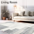 thumbnail image 2 of ODIKA 5' x 7' Machine Washable Non-Slip Area Rug, Geometric Rectangles High Traffic Rug, Gray, 102988, 2 of 7