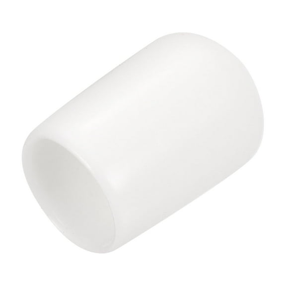 25pcs Rubber End Caps 9.5mm(3/8") ID Vinyl Round End Cap Cover Screw Thread Protectors White