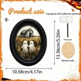 thumbnail image 3 of Framed Halloween Ghost Wall Art, Vintage Cute Ghost Wall Decor Painting, Artwork Poster Print Picture for Library Bedroom Living Room, 3 of 7