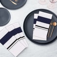 thumbnail image 3 of Ruvanti Cloth Napkins Set of 6 Cotton 100%, 18x18 inches Napkins Cloth Washable, Soft, Absorbent. Cotton Napkins for Parties, Christmas, Thanksgiving, Weddings, Dinner Napkins Cloth - Navy Stripe, 3 of 8