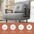 thumbnail image 4 of Jopath 3-in-1 Folding Sofa Bed, 5-Position Adjustable Backrest with Pillow for Living Room, Bedroom & Office (Grey), 4 of 9