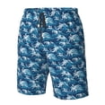 thumbnail image 4 of Balery Sea Water Wave Traje de Baño Estilo Hawaiano para Hombre, Shorts de Secado Rápido con Bolsillos-X-Large, 4 of 6