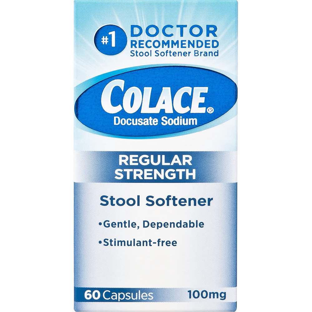 Colace Regular Strength Stool Softener 100mg Capsules, 60 Ct Walmart