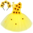 thumbnail image 2 of Disfraces de girasoles amarillos para niñas, otoño, otoño, traje de hada, vestidos de niña de las flores, ropa de fiesta de Halloween y Navidad para niños, 2 of 5