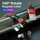thumbnail image 3 of Cable cargador magnético Micro USB tipo C, Cable de carga de teléfono para Samsung, Xiaomi, Cable USB de 540 grados de rotación, 1m, 2m, 3m, 3 of 4