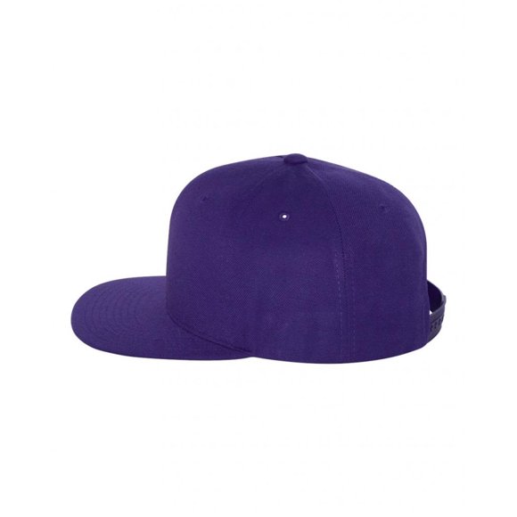 Panel de yupoong estructurado visera plana snapback clásico, púrpura Yupoong Gorra de béisbol