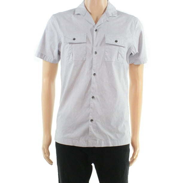 INC Mens Shirt White Button Down Dual Pocket Short Sleeve 3XL