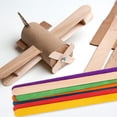 thumbnail image 2 of 200 palitos de madera jumbo de colores para manualidades, palitos de helado de colores, palitos para manualidades, proyectos de arte para el hogar, suministros de arte para el aula, colores surtidos, 2 of 7