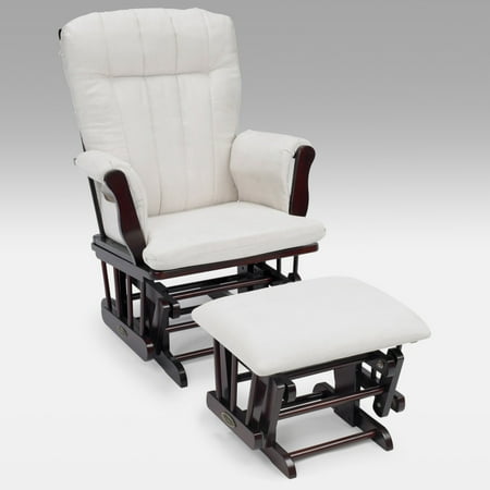 LaJobi Avalon Glider Ottoman Combo, Classic Cherry