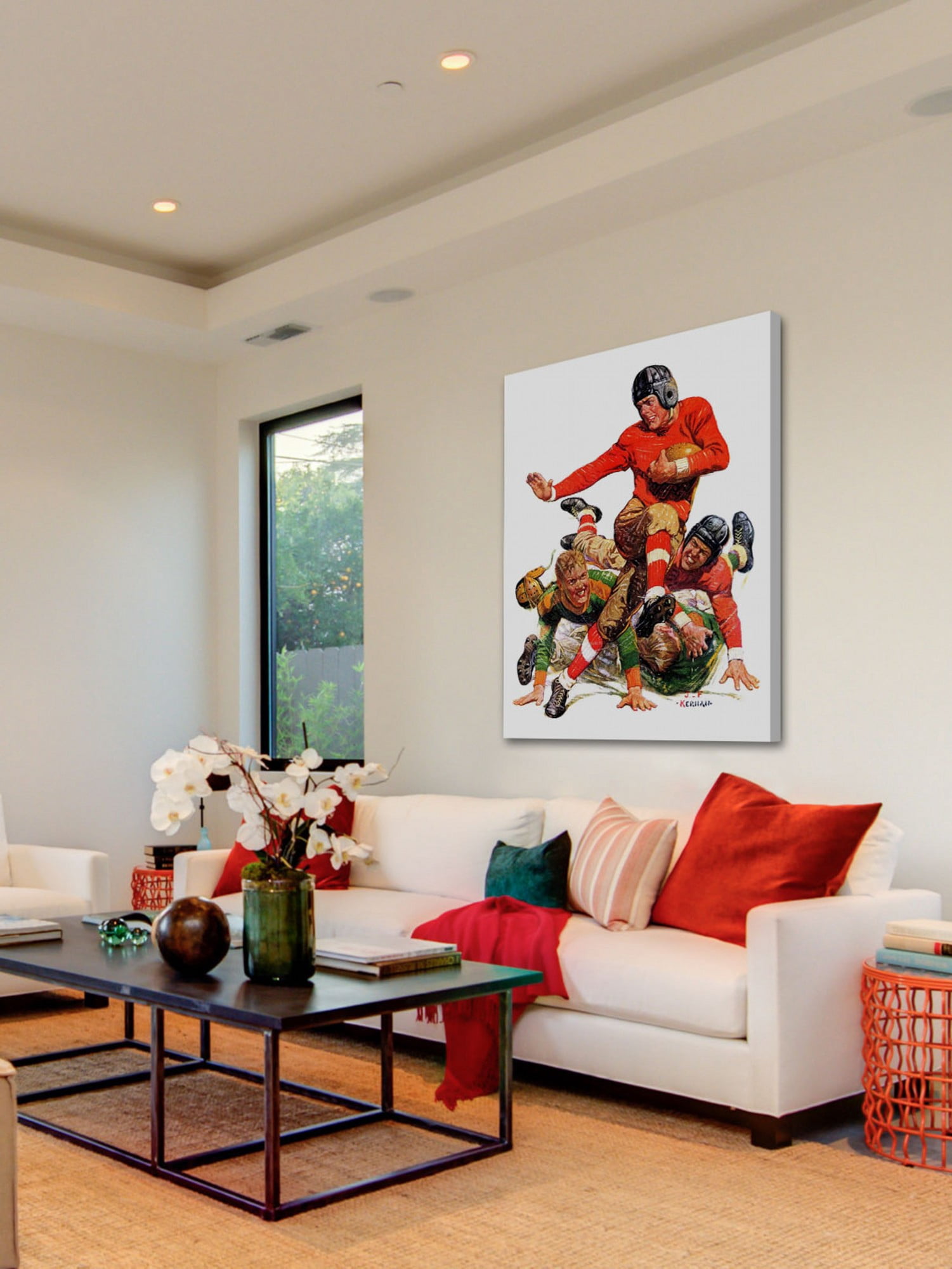 Marmont Hill College Football by J.F. Kernan Painting Print on Canvas