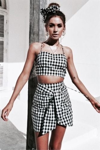 2 piece bandage skirt set