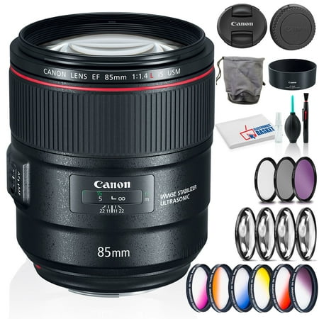 Image of Canon EF 85mm f/1.4L IS USM Lens with Cleaning Kit and Filter Kits