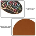 thumbnail image 5 of Christmas 6pcs Microfiber Leather Round Car Coasters, 11x11 cm/4.3x4.3 in, Cup Holder Mats for Car, Set of 6 Absorbent Drink Coasters, 5 of 6