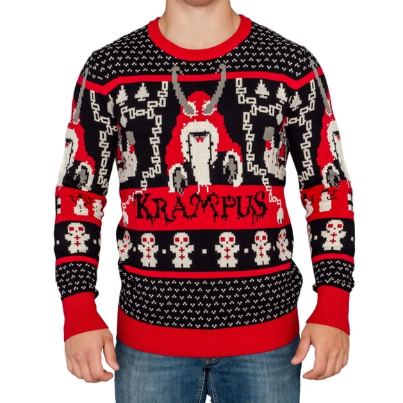 Krampus Knit Ugly Christmas Sweater - XX-Large - Man Christmas Sweater - Ugly Christmas Sweaters Men - Knit sweater - Ugly Sweater - Edgy Mens Clothing