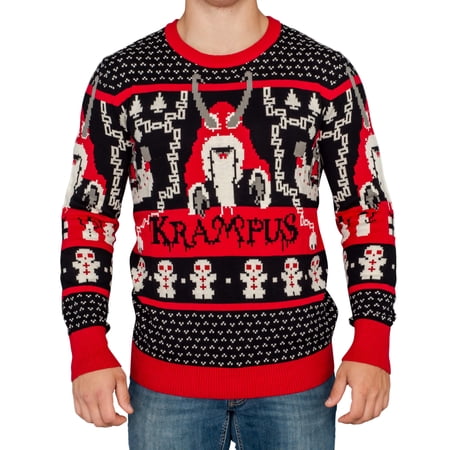 Officially Licensed Ripple Junction Krampus Knit Casual Sweater, Men's M